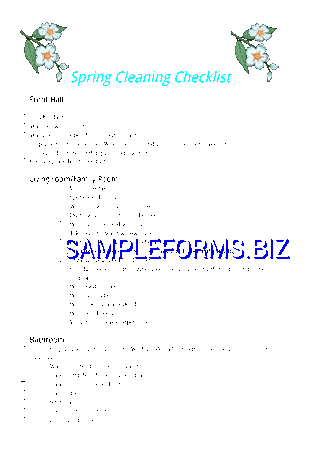 Spring Cleaning Checklist 1 doc pdf free